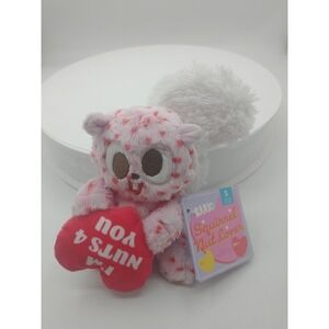 Bark Box Squirrel Nut Lover Smal Dogl Valentine Crinkle Squeaker Bungee Dog Toy
